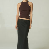 Pollera Sirena Lino Negra