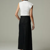 Pollera Verona Lino Negro