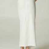 Pollera Nudo Lino Blanco