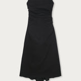Vestido Strapless Denim Negro