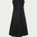 Vestido Strapless Denim Negro