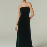 Strapless Terciopelo Verde
