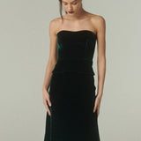 Strapless Terciopelo Verde