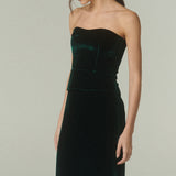 Strapless Terciopelo Verde