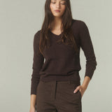 Sweater Cashmere V Cacao
