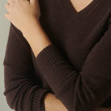 Sweater Cashmere V Cacao