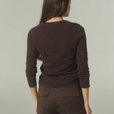 Sweater Cashmere V Cacao