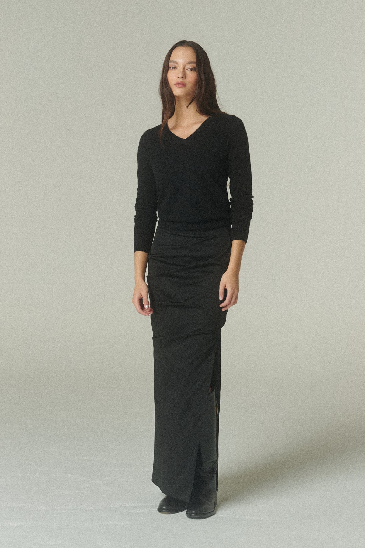 Sweater Cashmere V Black