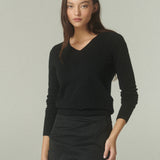 Sweater Cashmere V Black