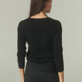 Sweater Cashmere V Black