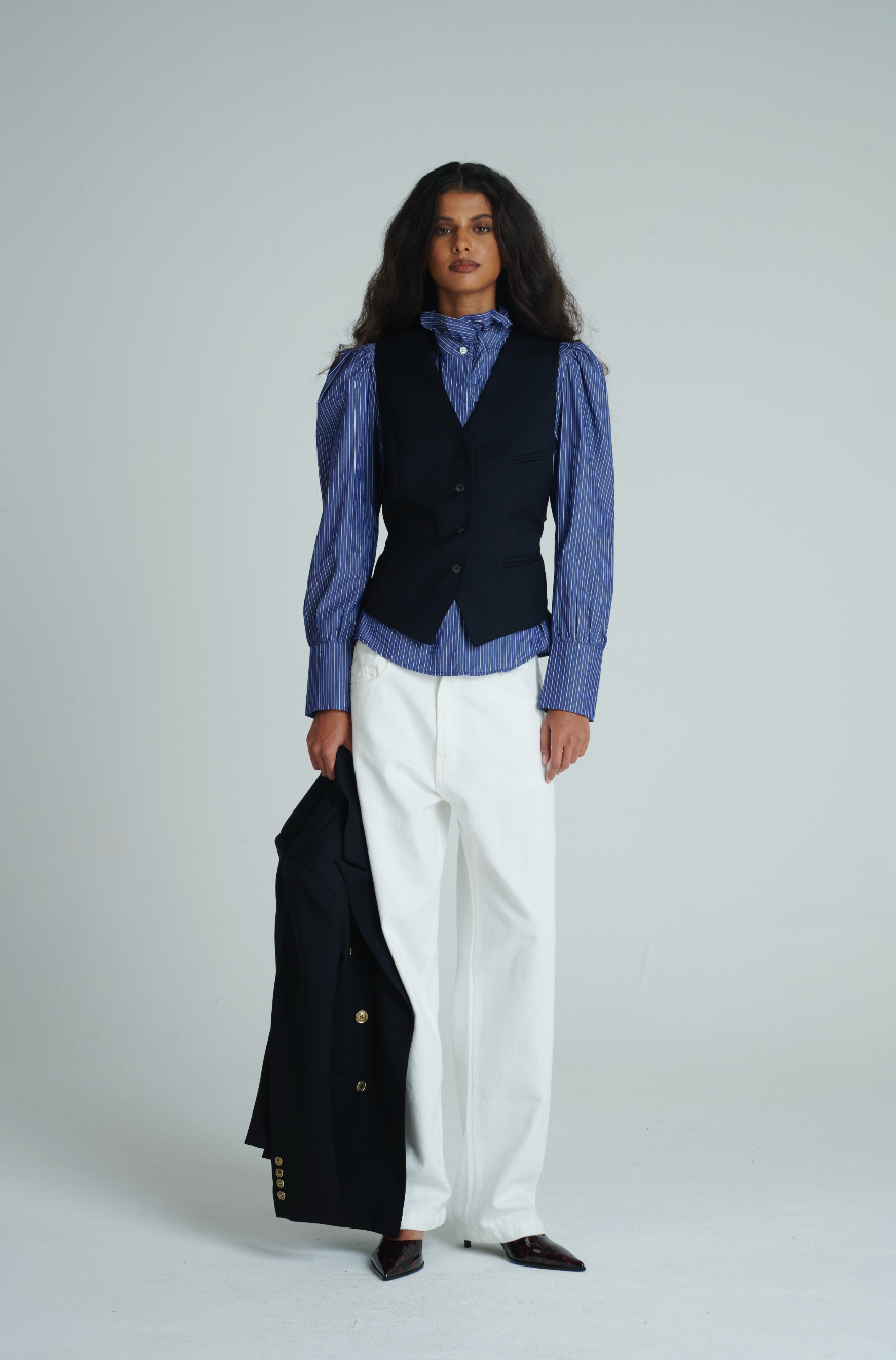 Gilet Okinawa Lana Negra