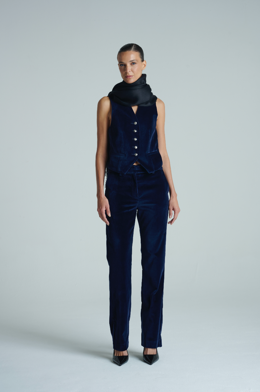 Pantalon Osaka Terciopelo Azul