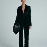 Blazer Fátima Terciopelo Verde