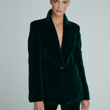 Blazer Fátima Terciopelo Verde