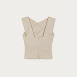 Blusa York Lino Mantequilla