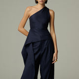 Top Toledo Lino Azul