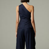 Top Toledo Lino Azul