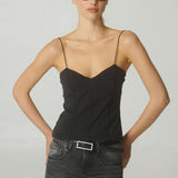 Polera Clara Algodón Negro