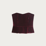 Strapless Terciopelo Burdeo