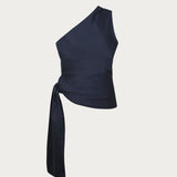 Top Toledo Lino Azul