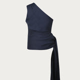 Top Toledo Lino Azul