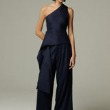 Top Toledo Lino Azul