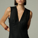 Vestido Cerdeña Lino Negro