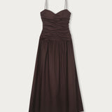 Vestido Cleo Popelina Café