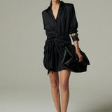 Vestido Palermo Seda Negro