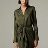 Vestido Palermo Seda Verde