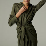 Vestido Palermo Seda Verde