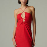 Vestido Turín Lino Rojo