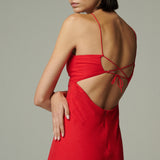 Vestido Turín Lino Rojo