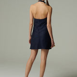 Vestido Verbier Lino Azul