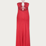 Vestido Turín Lino Rojo