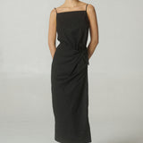 Vestido Pareo Popelina Negro