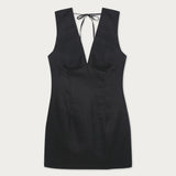 Vestido Cerdeña Lino Negro