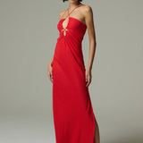 Vestido Turín Lino Rojo